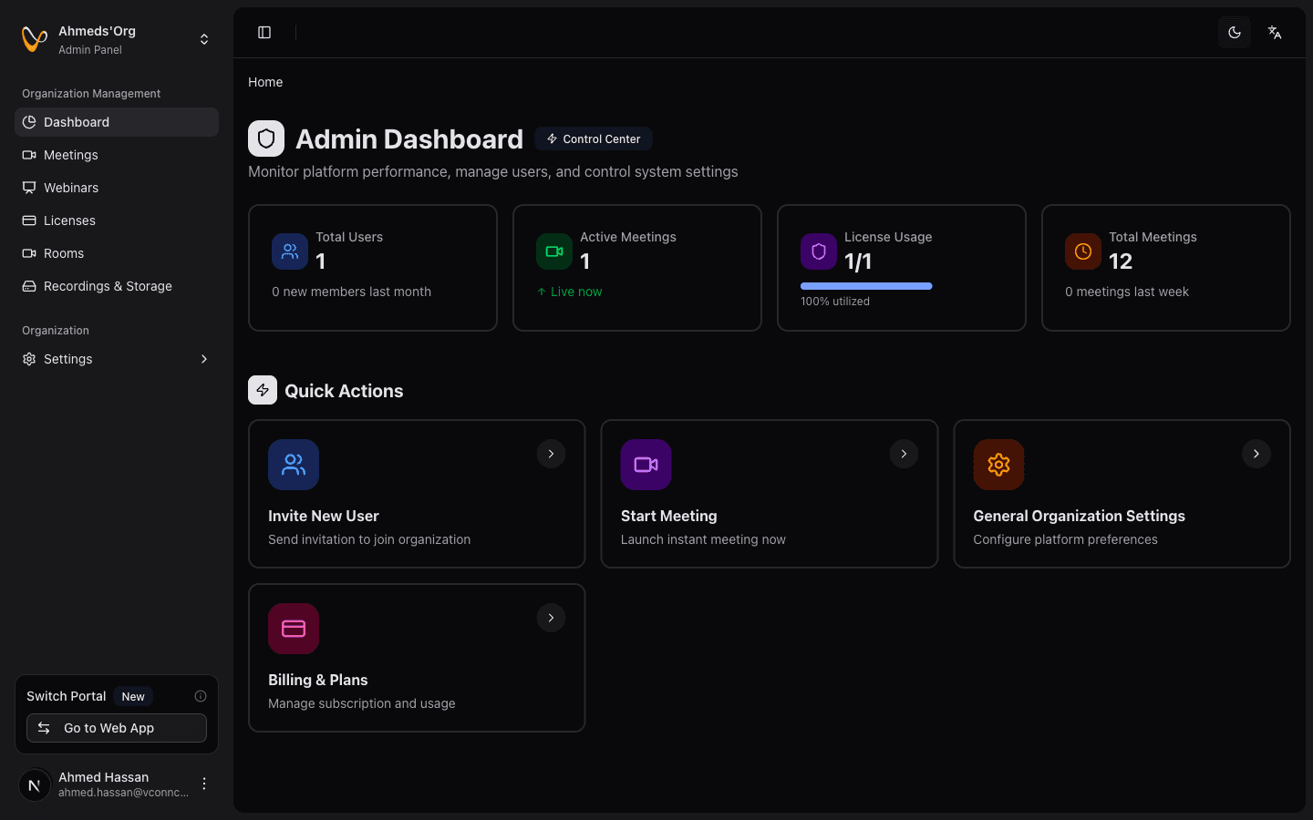 Admin Dashboard
